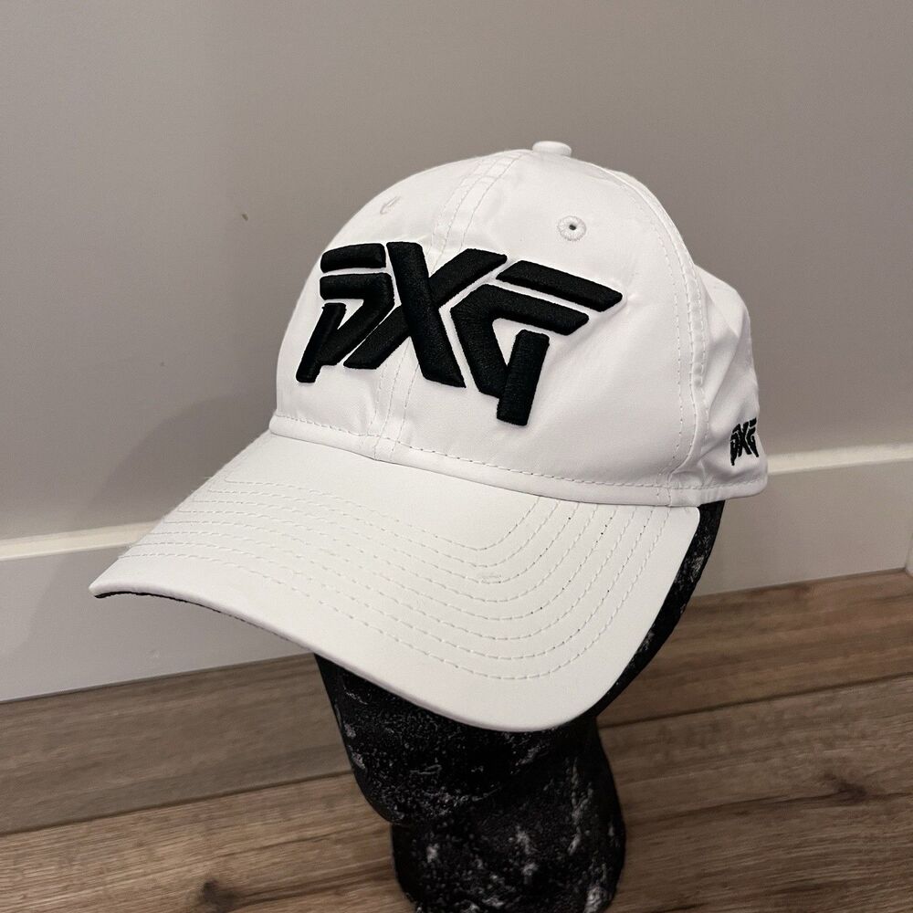 PXG White New Era 9Twenty Golf Hat Cap Logo Strapback One Size